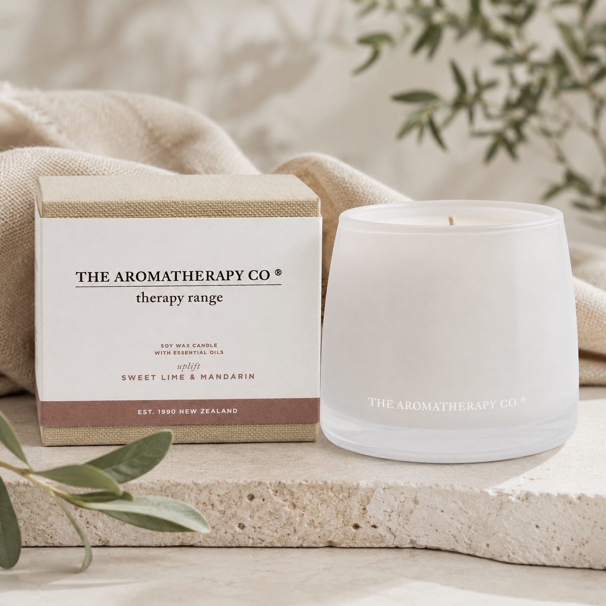 【The Aromatherapy Co.】セラピーレンジキャンドル スウィートライム＆マンダリン