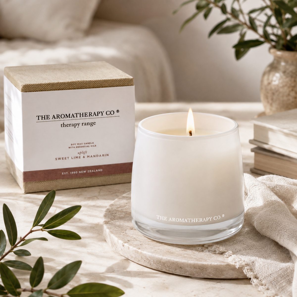 【The Aromatherapy Co.】セラピーレンジキャンドル スウィートライム&マンダリン 写真2
