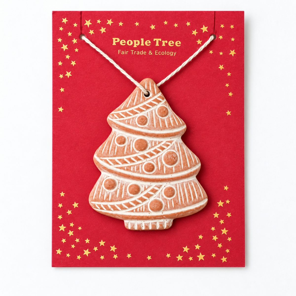 テラコッタのクリスマスオーナメント(ツリー) 写真4